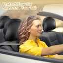Headrest Covers for Cars Satin Universal Car Headrest Covers 2pcs for Hair Protection Adjustable and Reusable Anti-Dirty Flexible Hear Rest Cover for Auto Cars Trucks Black