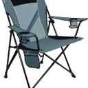 Kijaro Portable Camping Chairs - Enjoy the Outdoors with a Versatile Folding Sports Chair for Outdoor & Lawn - Dual Lock Feature Locks Position  Hallet Peak Gray