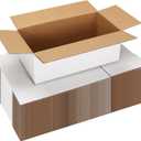 Shipping Boxes 8X4X3 Set of 40, White Corrugated Cardboard Box for Mailing Business Packaging