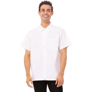 ChefWorks Button Up Shirt, Color: White, Size Medium
