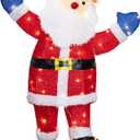 Shintenchi LED Lighted Christmas Santa Outdoor Yard Decorations 3D 39-Inch-Pre-Lit Santa Decor Outdoor Lighted Holiday Christmas Santa Light with LED Displays for Front Yards Garden Lawn Patio