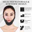 Juskaa Chin Strap for Sleeping,Adjustable Chin Strap,Jaw Strap,Jawline Shaper,V Line Lifting Mask,Black,M