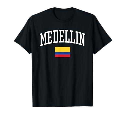 Vintage Medellin Colombia Country Flag Souvenir Vacation T-Shirt XL