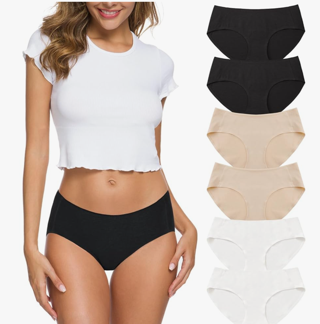 Wealurre Cotton Bikini Women's Breathable Panties Seamless Comfort Underwear M
