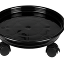 1 Pack Plant Caddy with Wheels 9 Inch Planter Tray Small Flower Pot Mover Plant Pot Rolling Casters Plant Saucer Tray with Locking for Indoor & Outdoor, Plastic Rolling Plant Stand with Casters