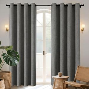Joydeco Blackout Curtains 84 Inches Long 2 Panels Burg, Room Darkening Curtains for Bedroom, 100% Black Out Textured Thermal Drapes Privacy Protection 2 Panels Set(W52 x L84 Inch, Grey) Joydeco Blackout Curtains 84 Inches Long 2 Panels Burg, Room Darkening Curtains for Bedroom, 100% Black Out Textured Thermal Drapes Privacy Protection 2 Panels Set(W52 x L84 Inch, Grey)