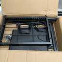 Pots and Pans Organizer Under Cabinet, Expandable 1 Tier Under Sink Organizers and Storage Adjustable Height Kitchen Pot and Pan Lid Holder Rack with 6 Dividers Under Cabinet Shelf(Black)