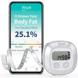 Slimpal Smart Body Tape Measure, FSA HSA Eligible Approved Measuring Tape for Body Measurements Device, Retractable Bluetooth Monitoring Body Fat BMI Tool for Fitness Shape & Weight Loss