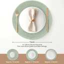 FunWheat Round Braided Placemats Set of 6 Place Mats for Dining Tables Woven Washable Non-Slip Table mats 15 inch(Fog Green, 6pcs)