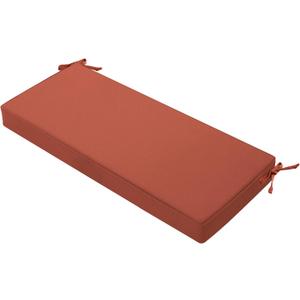 Favoyard Outdoor Bench Cushion 48 x 18 Inch Waterproof Patio Furniture Cushions 3-Year Color Fastness Garden Sofa Settee Couch Swing Pads with Handle and Attach Ties, Spice