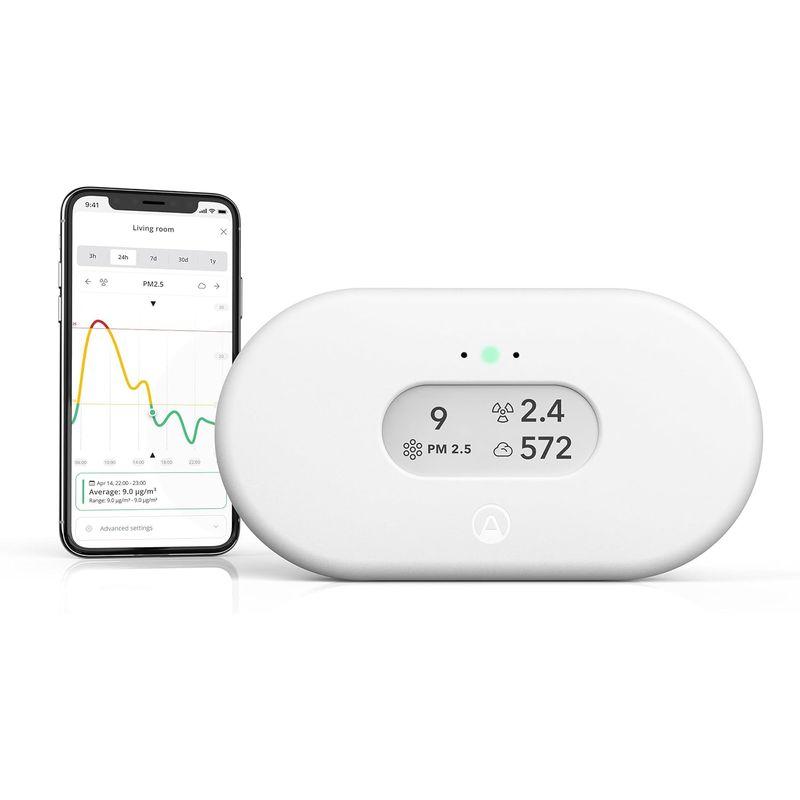 Airthings 2960 View Plus - Battery Powered Radon & Air Quality Monitor (PM, CO2, VOC, Humidity, Temp, Pressure)