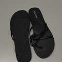 Volcom Women's New School Flip Flop Sandal (10, New Black Out)