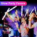 LED Foam Glow Sticks | 18.9 INCH Bulk Glow Sticks | LED Light Sticks | Light-Up Sticks for Concerts, Weddings, Raves, Carnivals, Halloween, Birthdays, and More! (white 100)