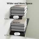 BAYKA Black Floating Shelves 22.5in, Set of 2, Wall Mounted for Wall Decor