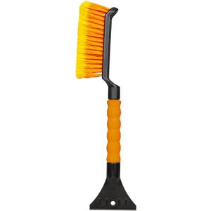 EcoNour 17" Snow Brush & Ice Scraper for Car Windshield | Automotive Snow Brush with Ergonomic Foam Grip | Heavy-Duty Winter Car Accessories | Ideal for Effortless Snow Removal in Cars (Orange)