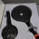 Dual Filtered Shower Heads Combo, High Pressure Rain Shower Head with Handheld Spray Built-in Power Wash, Dual Handheld Shower Head for Hard Water, Remove Chlorine for Healthier Skin-Black