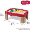 Step2 Naturally Playful Sand Table, Kids Sand Activity Sensory Table, 5 Piece Accessory Kit, Toddler Summer Outdoor Toys, 2+ Years Old, Medium