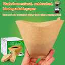 BYKITCHEN 400PCS #4 Cone Coffee Filters Fits 8-12 Cup & 14 Cup Coffee Makers, Size 4 Unbleached Disposable Coffee Filter Paper, Compatible with Ninja, Cuisinart 12-Cup/ 14-Cup & Drip Coffee Machine