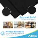 2 x AIDEA Microfiber Cleaning Cloth Black 8PK, Microfiber Towels for Cars, Premium Car Cloths, Dusting Cloth Lint Free Cleaning Rags for SUVs, House, Kitchen, Window, Workshops,11.511.5"