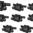Ignition Coil Pack Set of 8 compat for Chevy Avalanche Silverado for GMC Canyon Savana for Buick Allure Rainier for Cadillac CTS 2005-2018 V8, Replacement for 12611424 12619161 UF413 D510C