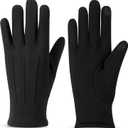Women gloves cold weather touch screen glove warm fleece lining for driving cycling skiing (One Size, Black)