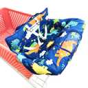 Portable 2-in-1 Grocery Cart Seat Cover and Baby Highchair Cover (Navy Blue Dinosaur)