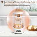 Sourdough Starter Warmer Home Incubator - Upgraded Sour Dough Warmer Box with Double Heating Plates and Warming Dome, 70-120F Precise 1F Thermostat, 24H Timer Fermentation Sourdough Heater Mat Tool
