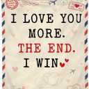 Valentines Day Gifts for Her Him - I Love You More Soft Fleece Throw Blanket 50x60 in - Anniversary Couple Gifts for Women, Birthday Romantic Gifts for Girlfriend Boyfriend Wife Husband