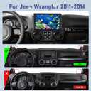 [2+64GB] Car Radio for Jeep Wrangler 2011 2012 2013 2014 with Carplay&Android Auto, Volxcereo 10 inches Android Touch Screen Jeep Wrangler Stereo, 1080P/EQ Audio/Bluetooth/FM RDS/SWC