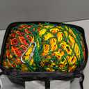 Kids Playground Climbing Cargo Net - 6.5 x 9.8Ft Kids Playground Safety Net,Polyester Double Layers Rope Bridge Net for Tree House and Outdoor AdventureRainbow