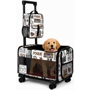 Pet Carrier Airline Approved Soft Sided with Wheels