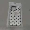 Case Compatible with iPhone 16 Pro Max,[Compatible with MagSafe] Polka Dot Pattern Aesthetic Design Phone Case for Girl Women Boy Men,Dual-Layer Fashion Design Black