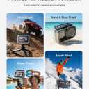 TELESIN Waterproof Case with Anti-Fog for DJI Osmo Action 6 Camera, Underwater Housing Shell Cage Supports 60M/196FT Deep Diving Scuba Snorkeling with Quick Release Bracket Screw Action 6 Accessories