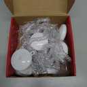 5Pack Christmas Window Lights Decorations with Timer,Battery Powered Hanging Warm White Lighted Snowflake Tree Star Deer Bells Shaped LED String Sucker for 2026 Xmas Fireplace Indoor Decor