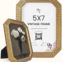 97 Decor 5x7 Vintage Picture Frames - 5 x 7 Picture Frame Antique, Ornate Gold Frames 5 x 7, Small 5x7 Picture Frame Wall Hanging For Home Decor