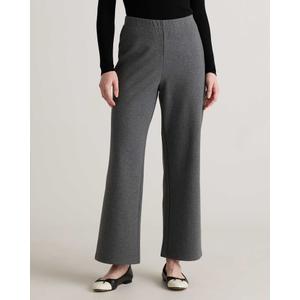 Women's Knit Wide Leg Pants, Cable Pattern, Elastic Waist, , Grey One Size