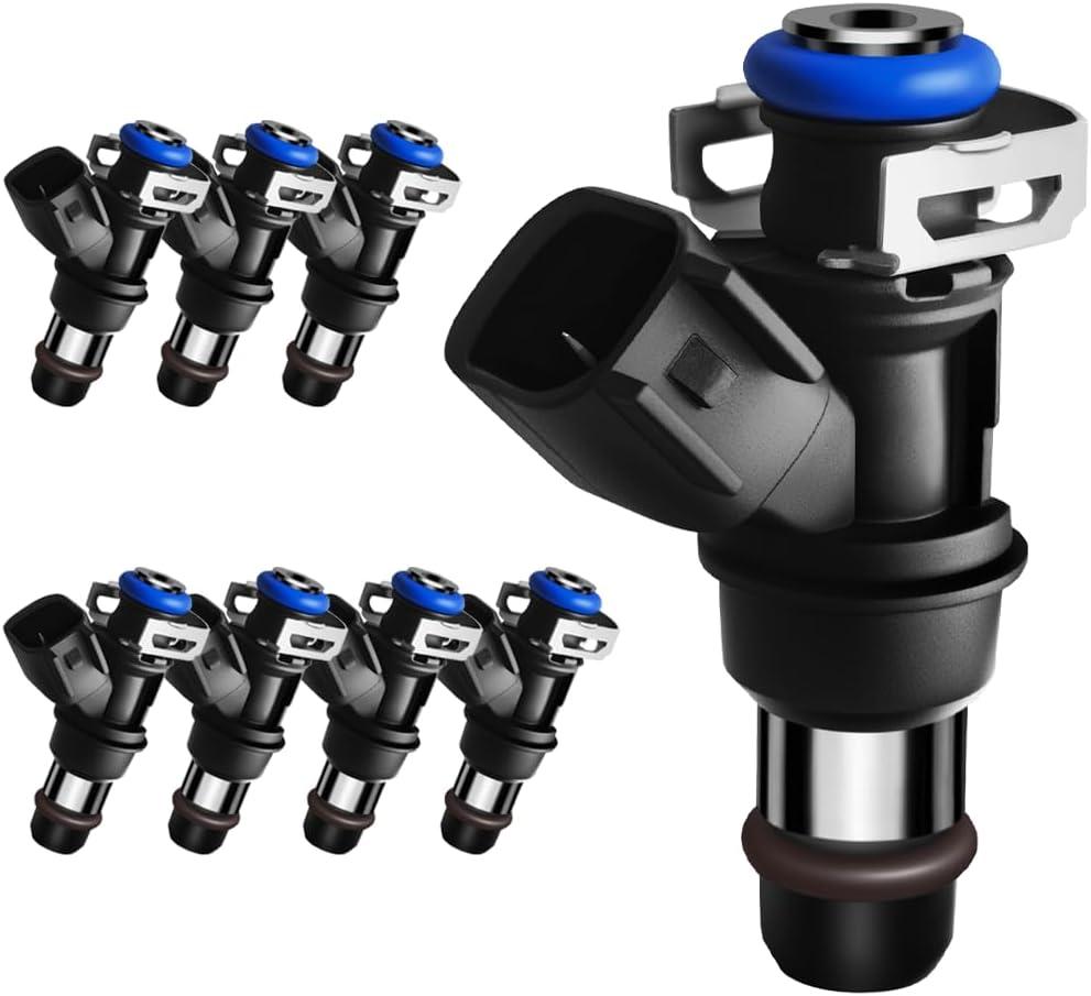 Fuel Injectors Fit For Chevy: Silverado/Express/Tahoe/, 1500 2500 3500, Fit For GMC: Sierra/Yukon (XL)/Savana, Fit For Cadillac: Escalade, V8 4.8L/5.3L/6.0L/6.2L 2005-2009, #12580681(8 Pcs)