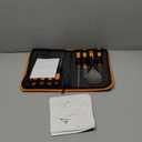 7Felicity Professional Halloween Pumpkin Carving Kit, Anti-Slip Rubber Handle, 9 Piece Stainless Steel Pumpkin Carving Tools Knife Set for Halloween DIY Decoration, with Storage Bag and Stencils