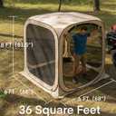 HOOYEAH Pop-up Tent Screenhouse, Portable Screened Tent Camping Canopy Foldable Instant Screen Room Outdoor Gazebo with Mosquito Net for Patio, Backyard, Garden and Outdoor Activities, 6x6