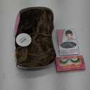 Fencca Brown Highlights Long Curly Wigs for Women Heat Resistant Synthetic Hair Brown Mixed Blonde Wave Curly Wig