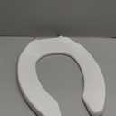 BEMIS 1955SSCT Commercial Open Front Plastic Toilet Seat, Heavy Duty Industrial No Slam Seat without Lid, Secure Installation, Made in USA, Elongated, White