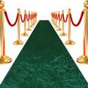 Green Carpet Runner Velvet Aisle Runner Rug 5x20FT Aisle Runners for Wedding Ceremony Walkway Runner with Carpet for Beach Theme Wedding Party Banquet Reception Decoration