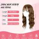 Sakuraaa Hair Toppers for Women with Thinning Hair 18inch Toppers With 6.56.5 Large Base Long wavy Layered Premium Synthetic Hair Pieces (Brown)