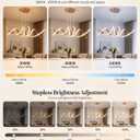 Jaycomey LED Chandelier, 37inch Modern Gold Dimmable Kitchen Island Light