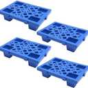 6 Packs Lightweight Plastic Pallets for Basement Storage, 23.6" x 11.8" x 1.18" Small Stage Platform for Garage, Attic Flooring