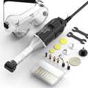 Designed for Narrow Spaces: IZIO 6-Variable Speed Compact Grinder & Polisher - Mini Rotary Tool 10 Rotary Burrs, Perfect for Intricate Crafts & Repairs
