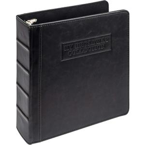 Samsill Contrast Stitch Vintage 2 Inch 3 Ring Playbill Binder, Compatible with Theater Programs and Broadway Programs, My Broadway Debossed