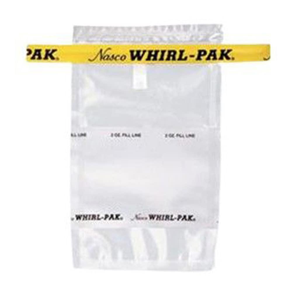 Nasco Whirl-Pak B01064WA Write-On Bag, 12.5cm L x 7.5cm W, 0.057mm Thickness, 58ml Capacity (Box of 500)