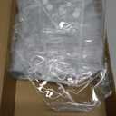 BESARME 20 Pack 8" x 8" x 3.15" Clear Gift Bags with Handle, Large Plastic Bag Gift Wrap Tote Bag Reusable Clear Bags for Gifts Wedding Party Favors