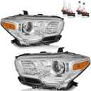 Headlights Assembly for 2016-2023 Toyota Tacoma (Does NOT fit models with factory LED DRL; factory halogen models ONLY) Headlamp Replacement Driver & Passenger Side